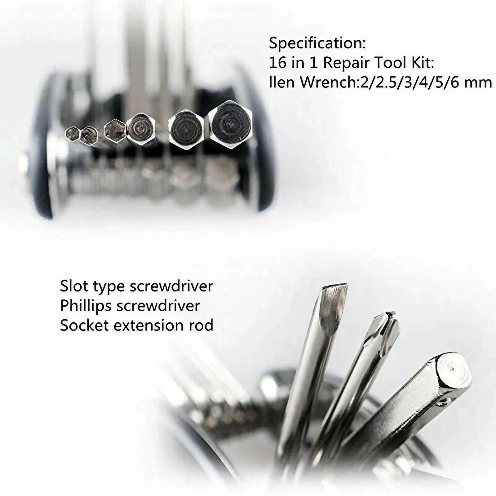 16 in 1 Multifunction Bicycle Repair Tools Kit Hex Spoke Cycling Screwdriver Tool MTB Mountain Cycling Bike Repair Tool