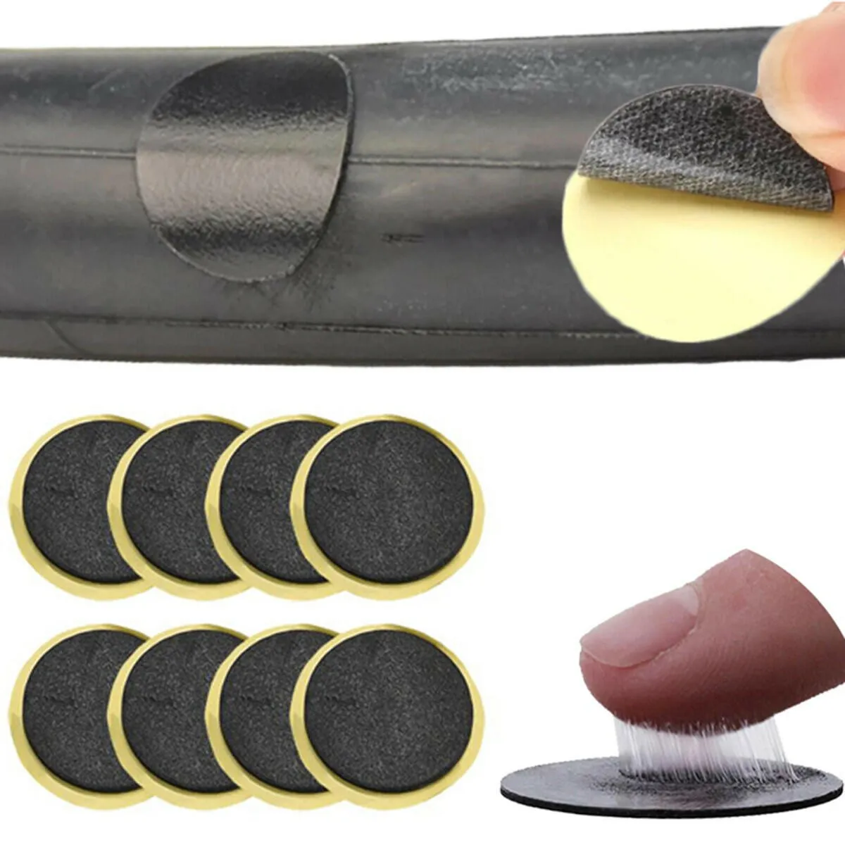 6/8/10 Pcs Bike Tire Patch Repair Tool Tyre Protection No-glue Adhesive Quick Drying Fast Tyre Tube Glueless Patch Bicycle Fix