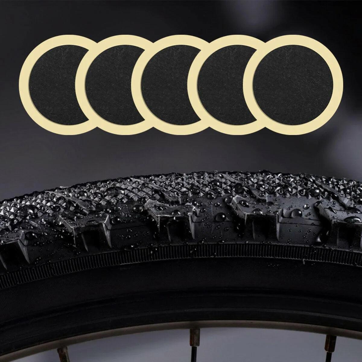 6/8/10 Pcs Bike Tire Patch Repair Tool Tyre Protection No-glue Adhesive Quick Drying Fast Tyre Tube Glueless Patch Bicycle Fix