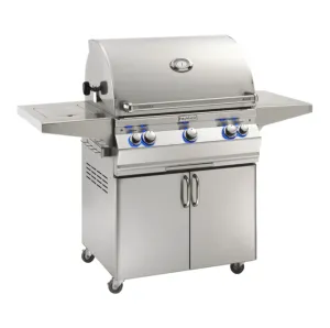 Fire Magic Aurora A660s 30-Inch Natural Gas Freestanding Grill w/ Flush Mounted Single Side Burner, Backburner, Rotisserie Kit and Analog Thermometer - A660S-8EAN-62
