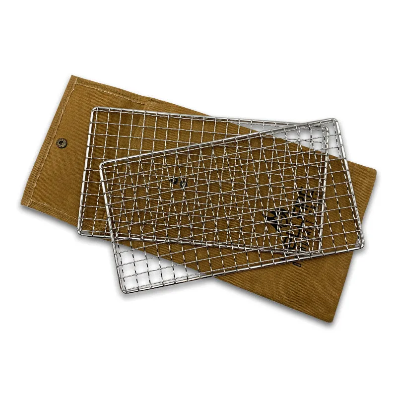 HellFire Bushcraft Stainless Steel Grill Set