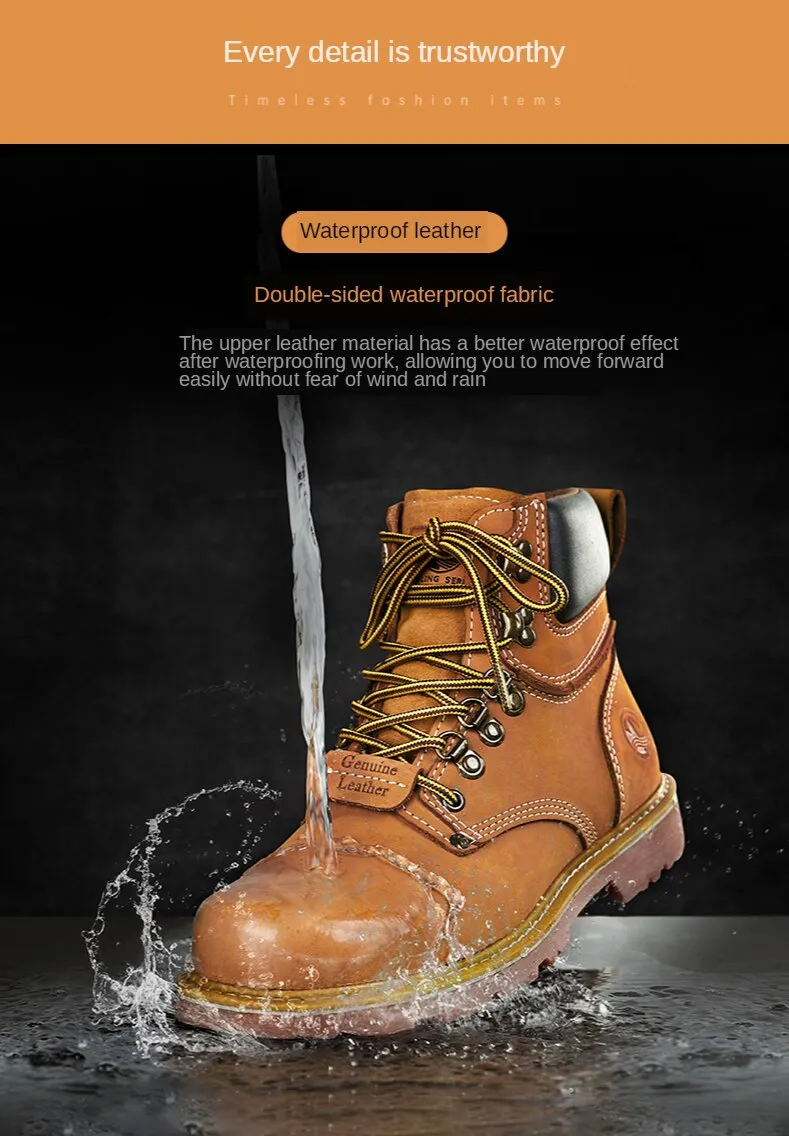 Hiking Shoes Men/Women's Waterproof Hunting Boots - Leather Work Boots
