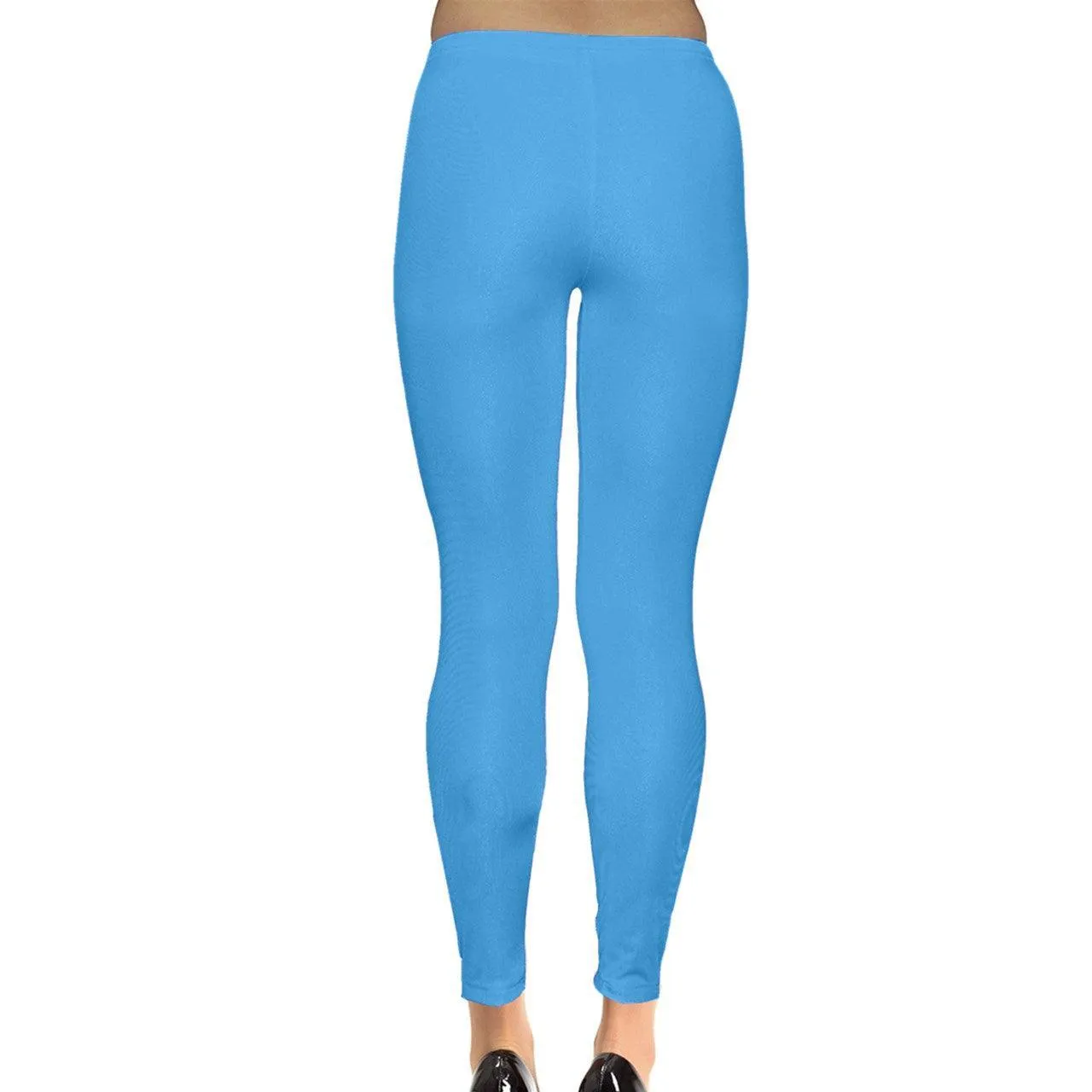 Imi Solid Blue Casual Leggings
