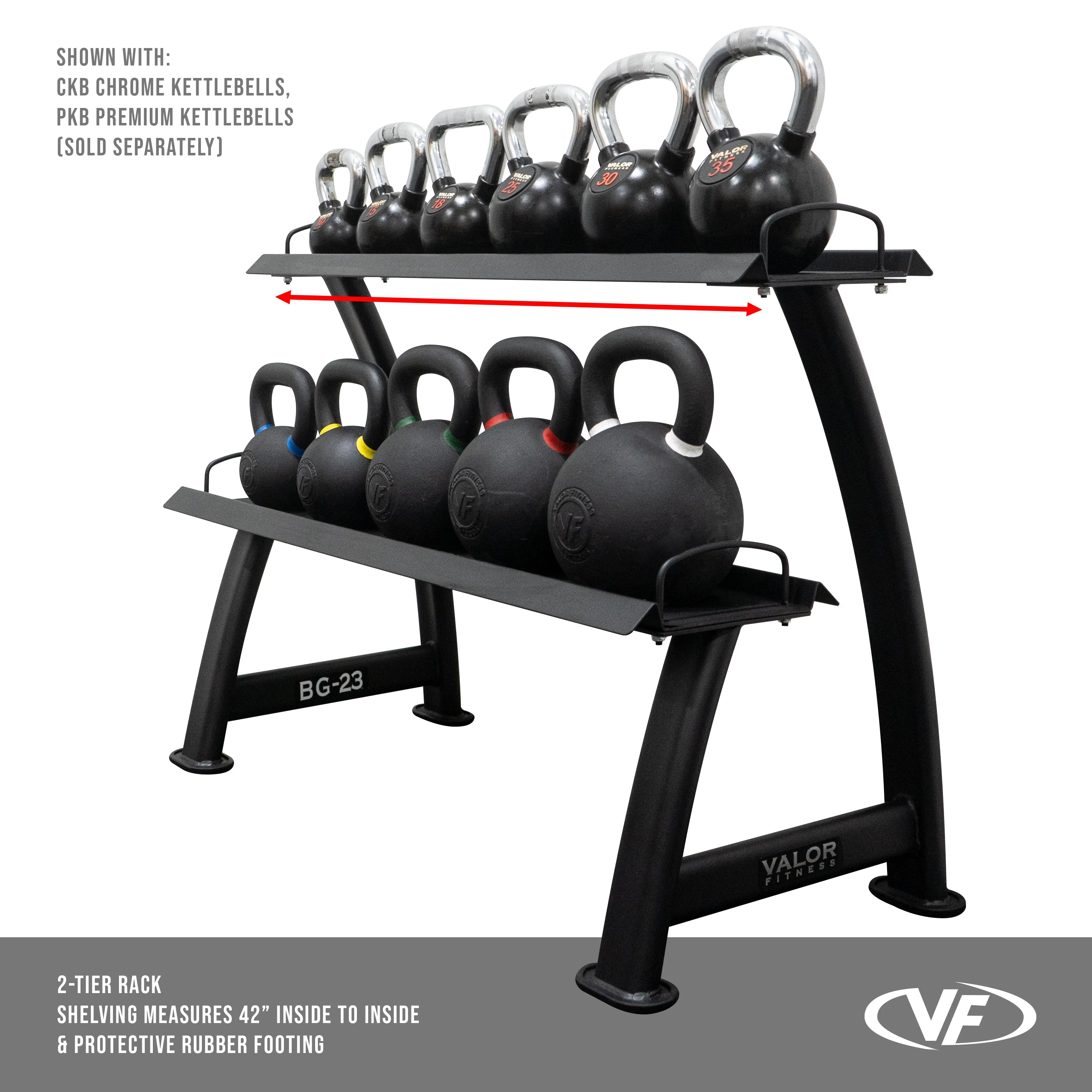 Kettlebell 2 Tier Storage Rack
