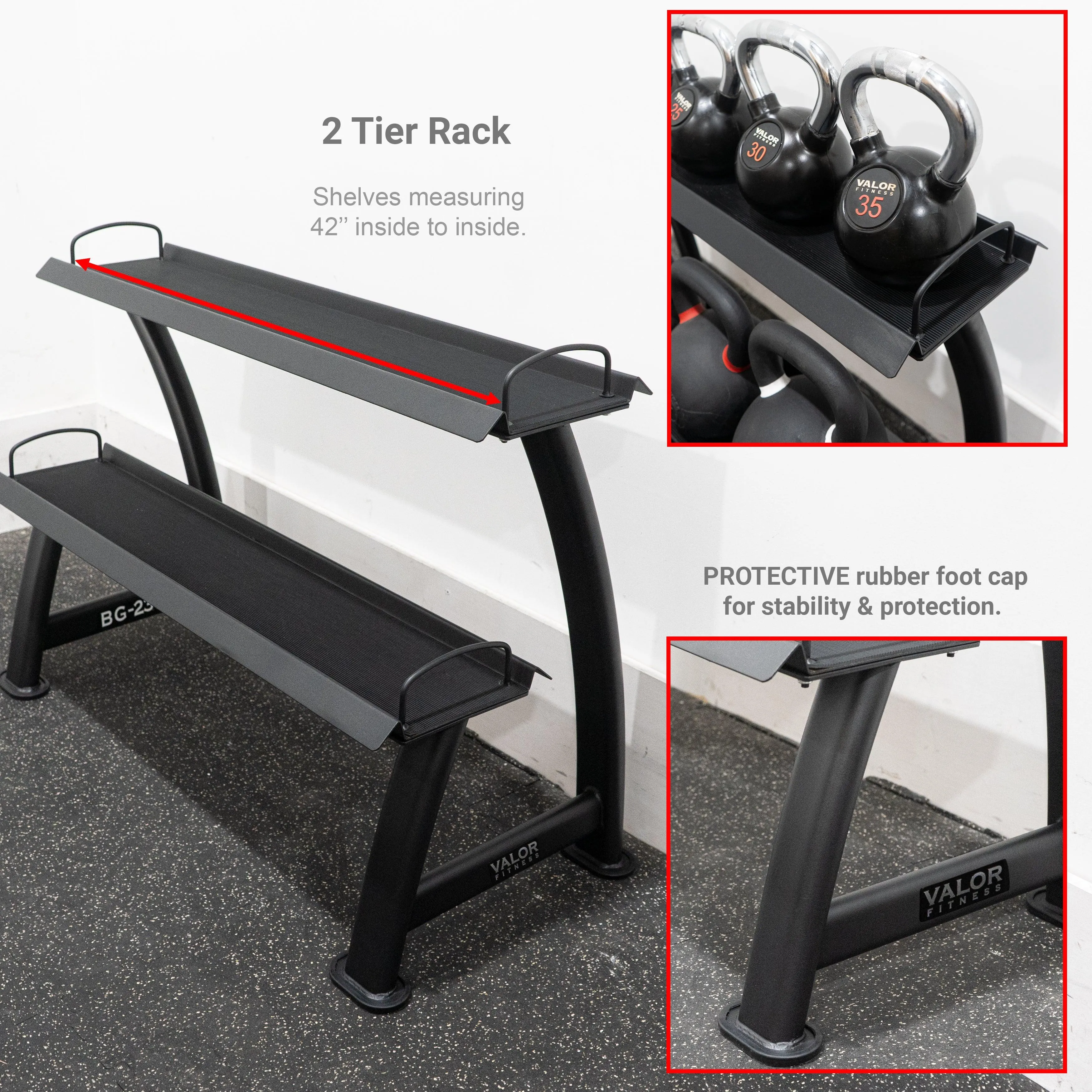 Kettlebell 2 Tier Storage Rack