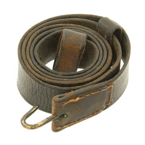 Original U.S. Civil War Leather Musket Sling with Keeper - 41 inches long