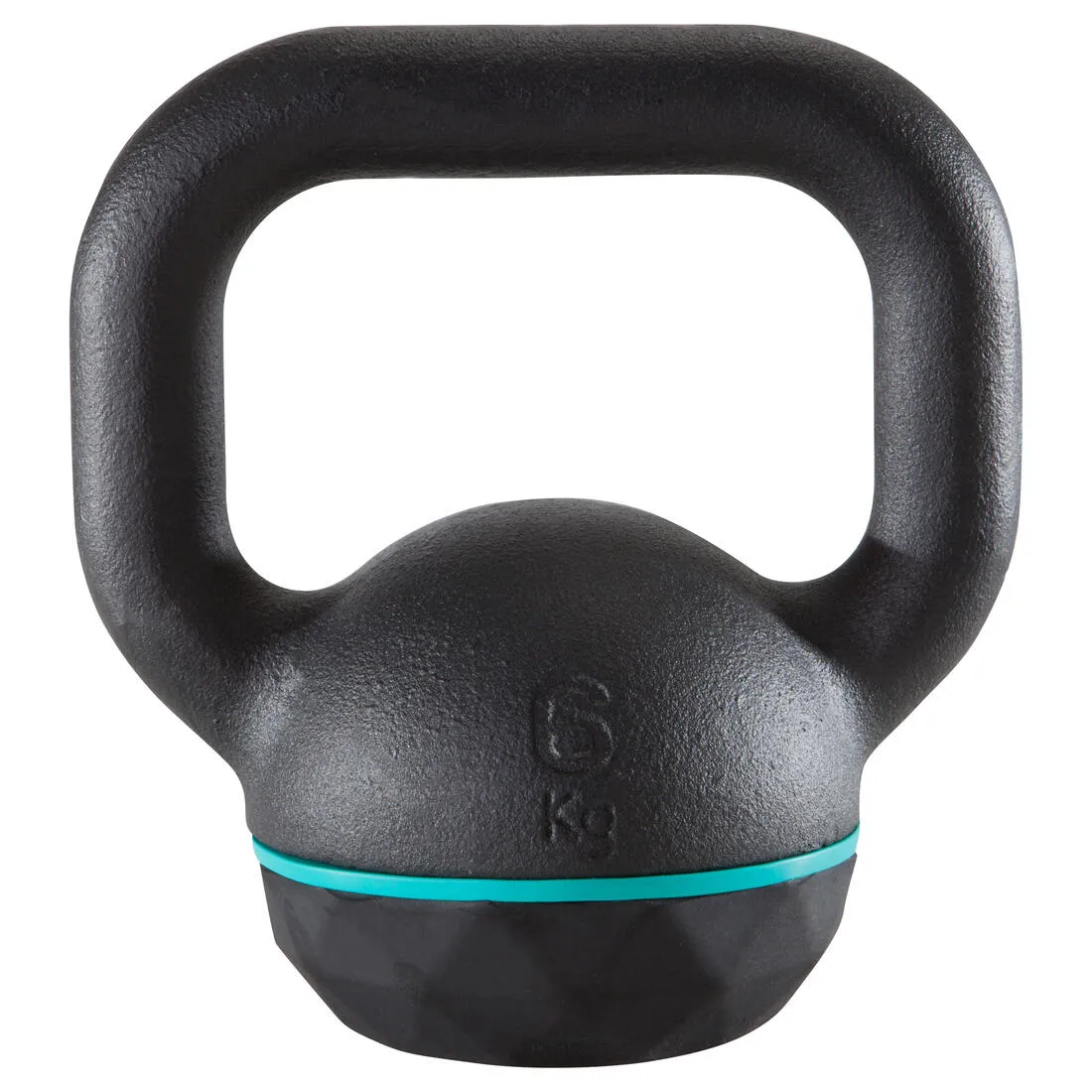 Pesa de hierro fundido con base de goma de 6 kg Kettlebell