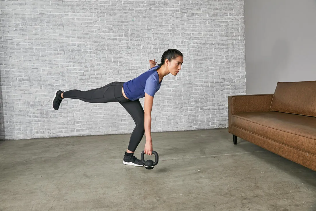 Pesa de hierro fundido con base de goma de 6 kg Kettlebell