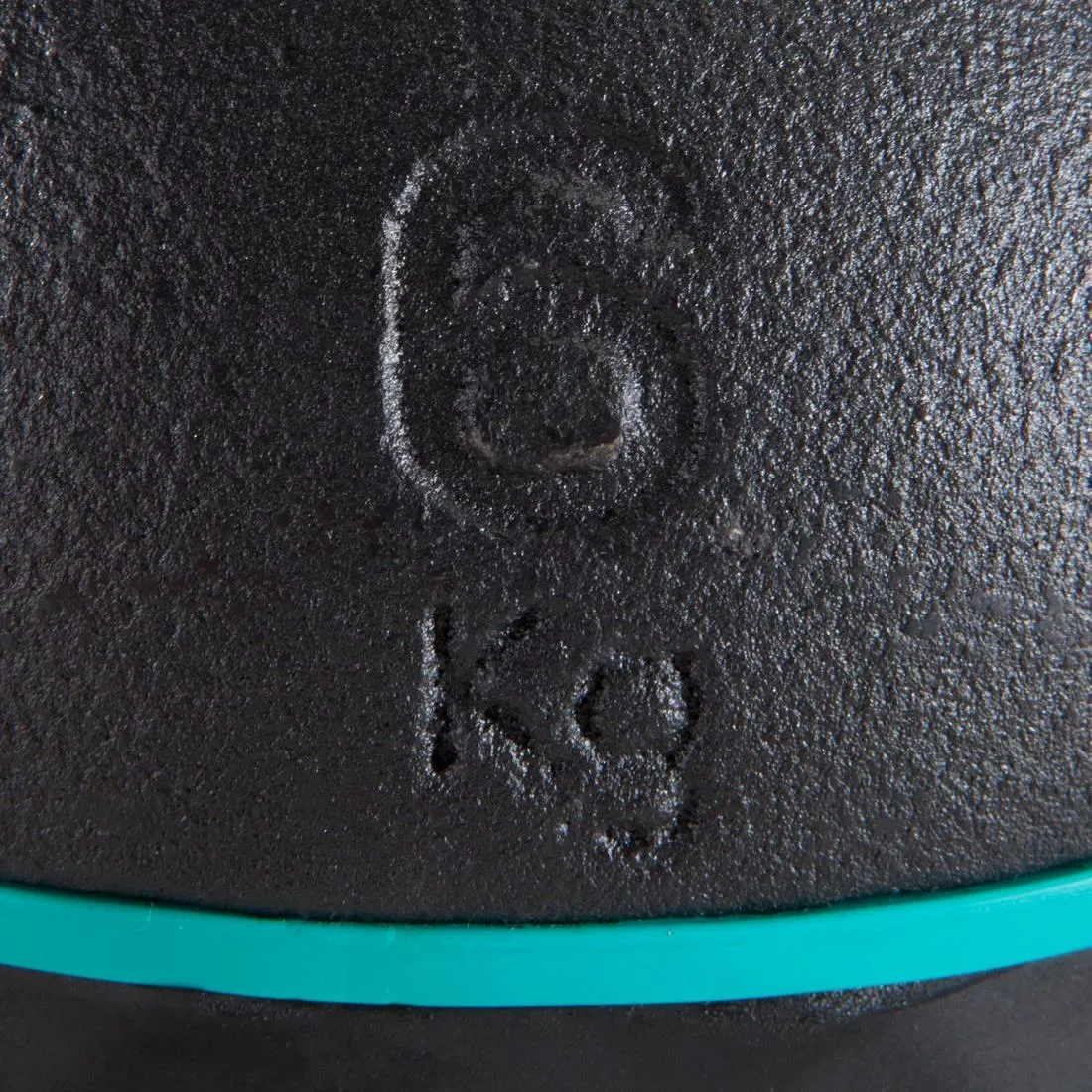 Pesa de hierro fundido con base de goma de 6 kg Kettlebell