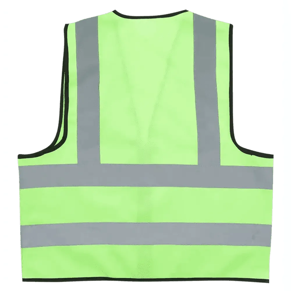 Reflective econo waistcoat vests   zip   I.D pouch
