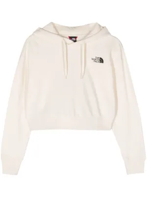 Trend cropped cotton hoodie