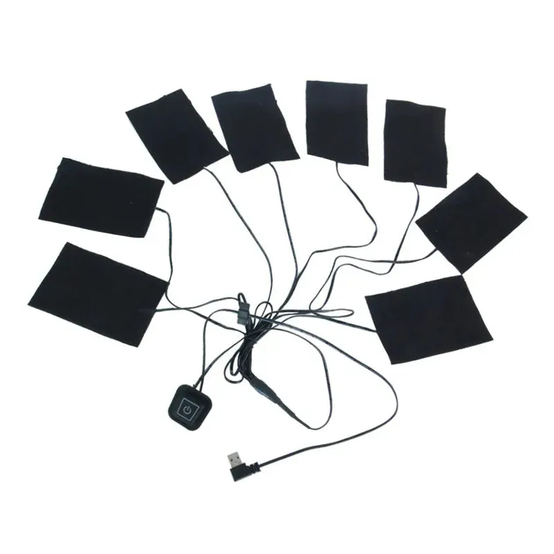 USB Charging Heated Pad for Jackets & Vests - Winter Warming Ski Clothing Mat