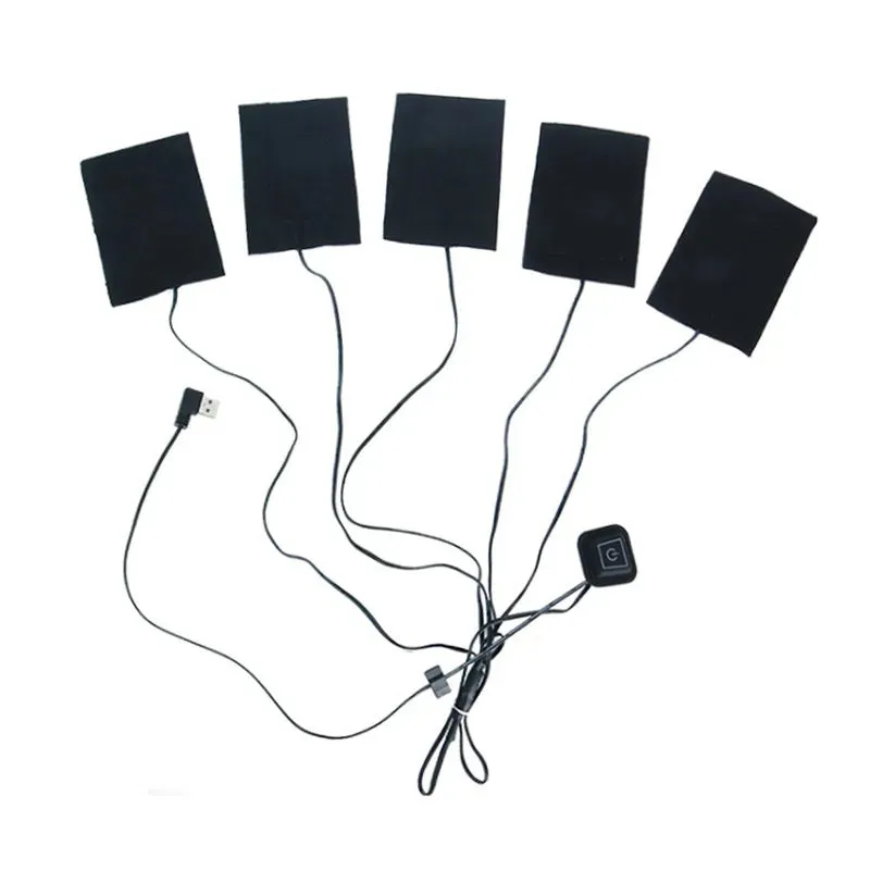 USB Charging Heated Pad for Jackets & Vests - Winter Warming Ski Clothing Mat