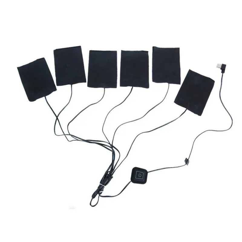 USB Charging Heated Pad for Jackets & Vests - Winter Warming Ski Clothing Mat