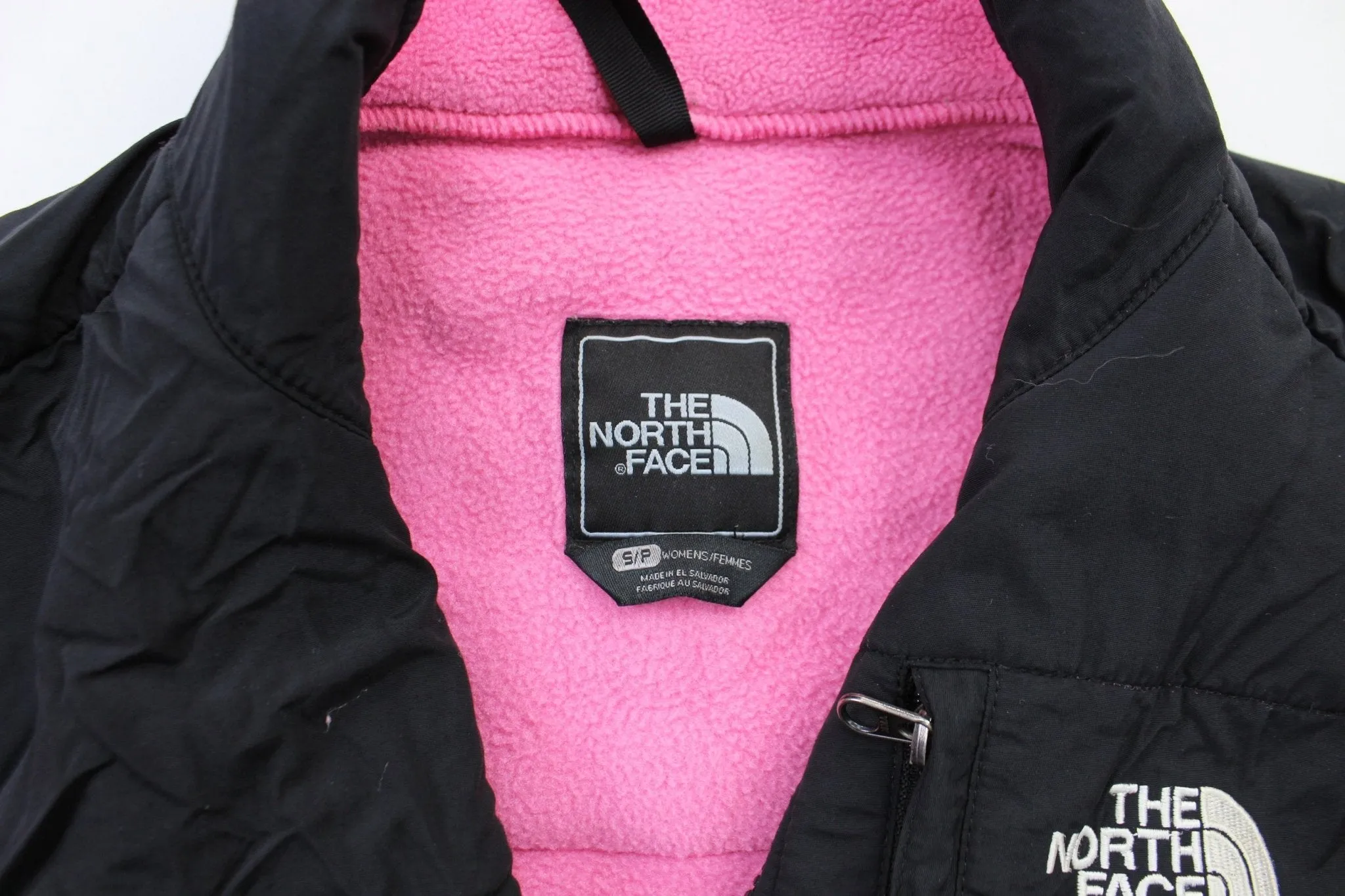 Women's The North Face Embroidered Logo Pink & Black Jacket