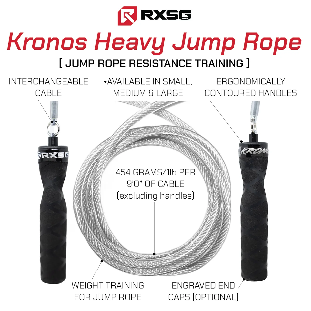 Zeus & Kronos Heavy Jump Rope (Interchangeable)